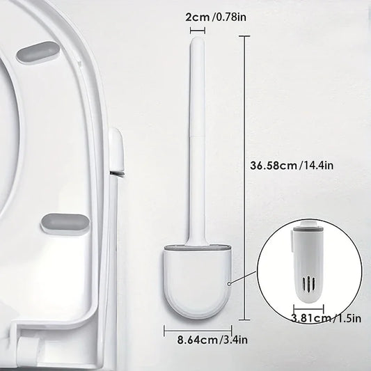 Cepillo de Baño de Silicona Flexible con Soporte