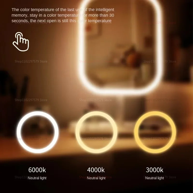 Espejo de Tocador LED – Luz Regulable, Modos de Luz