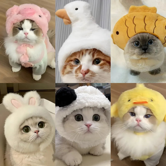 Gorro para Gato Divertido - Plush para Fotos