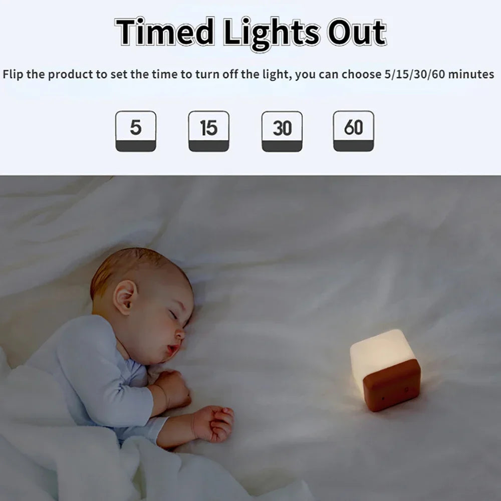 Lámpara Nocturna LED Recargable con Temporizador