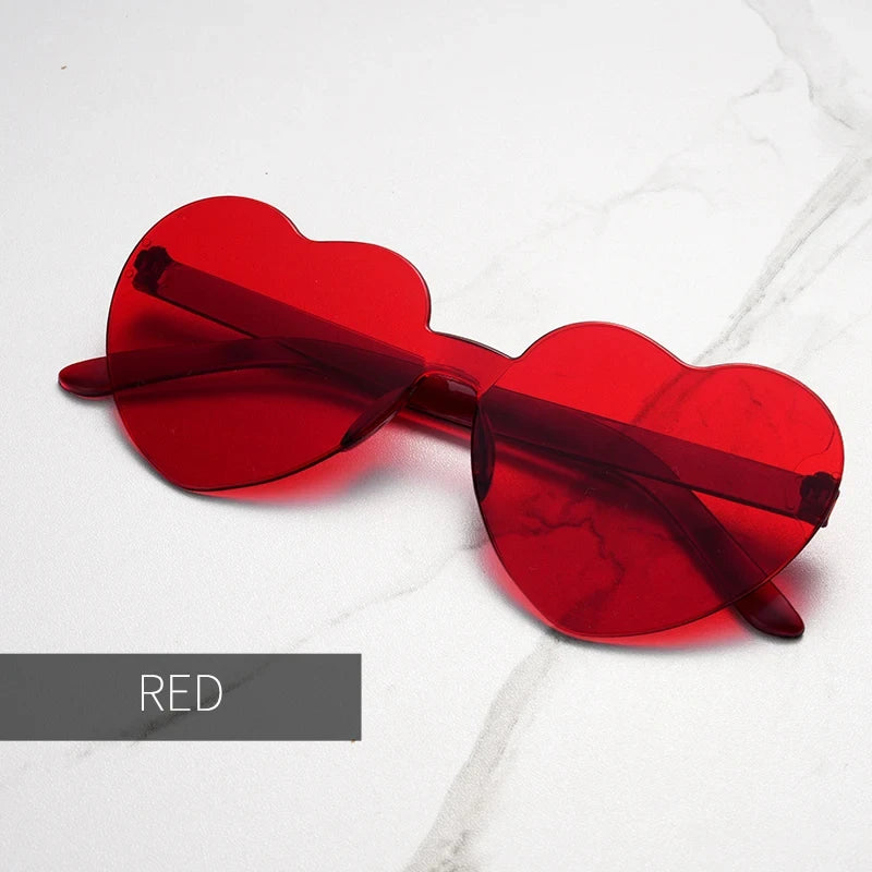 Gafas de Sol en Forma de Corazón – Lentes de Fiesta con Protección UV