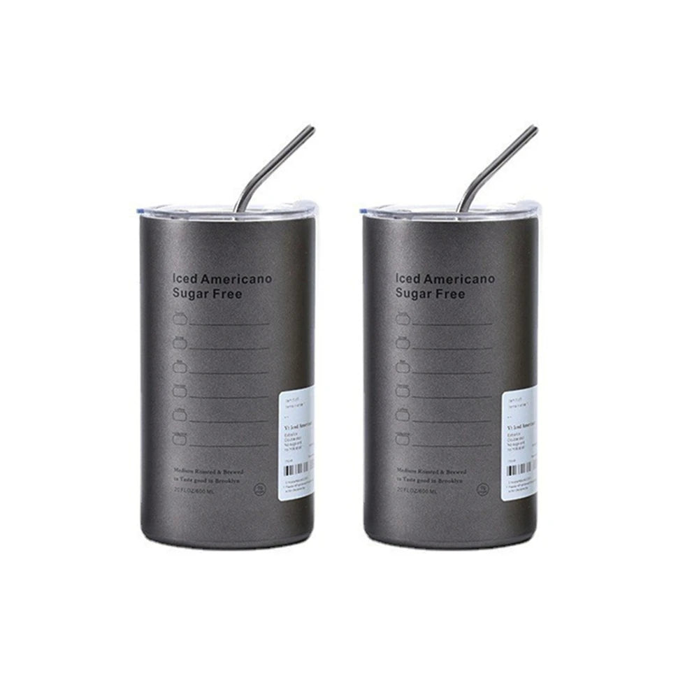 Vaso Térmico Recto de acero inoxidable 600ml – Conserva Frío y Calor Hasta 12 Horas