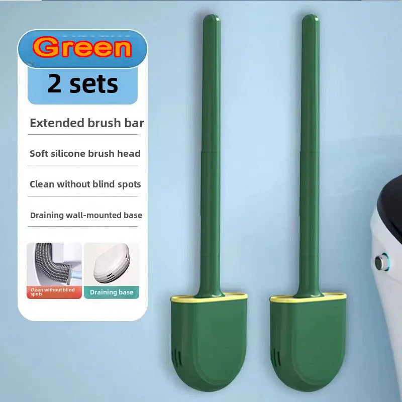 Cepillo de Baño de Silicona Flexible con Soporte