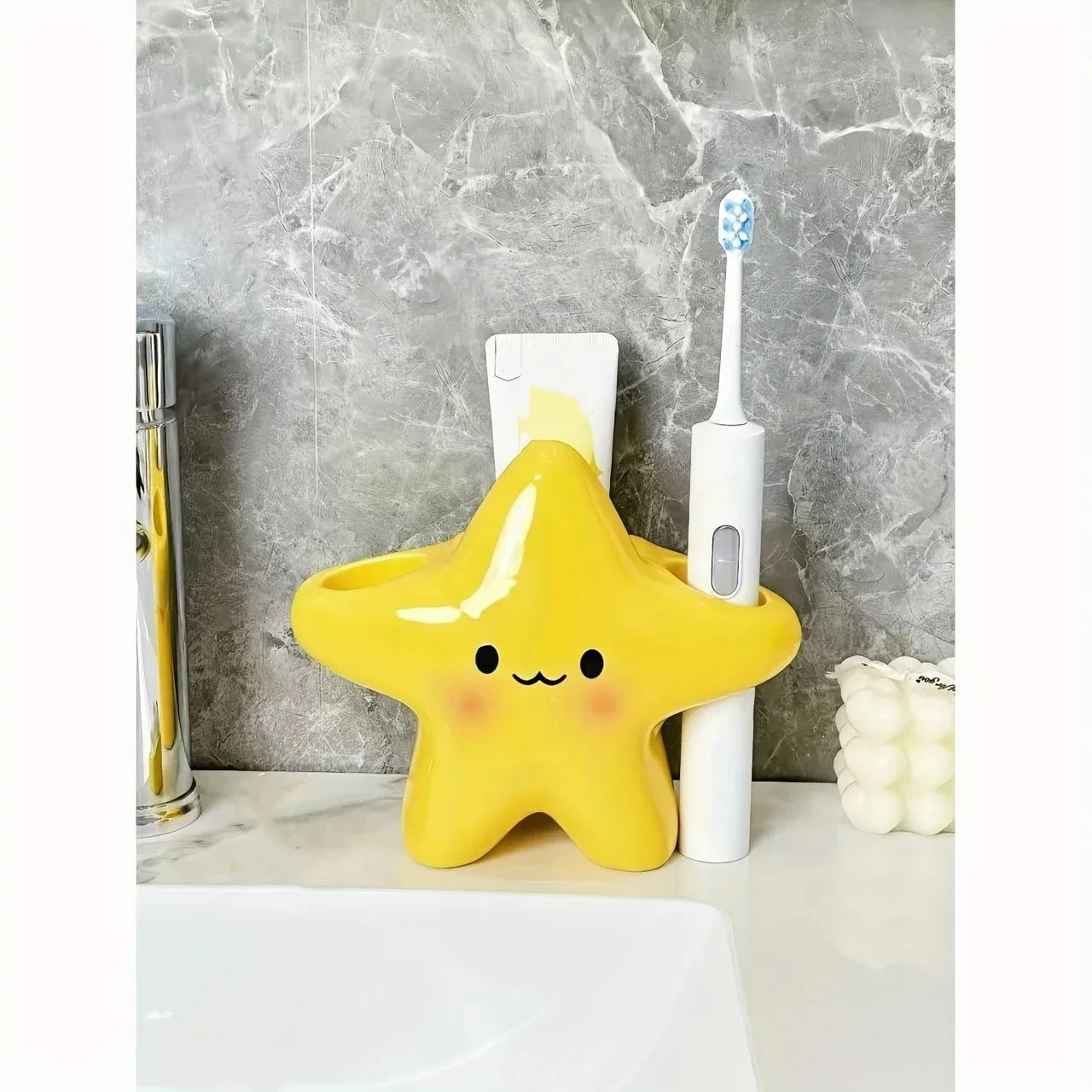 Porta Cepillos de Dientes en Forma de Estrella - Organizador de Baño Cute
