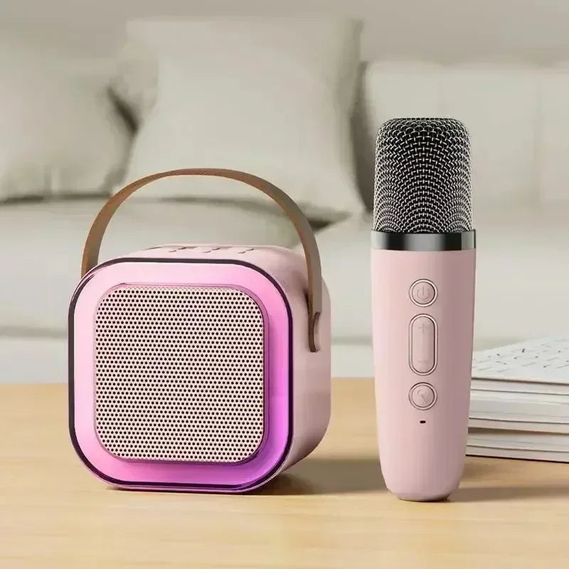 Bocina Karaoke Bluetooth K12 con Micrófono Inalámbrico