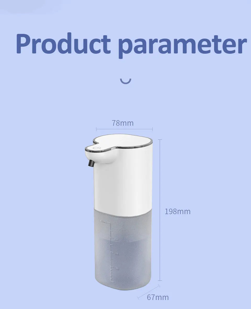 Dispensador Automático de Jabón Líquido Recargable 400ml Sin Contacto