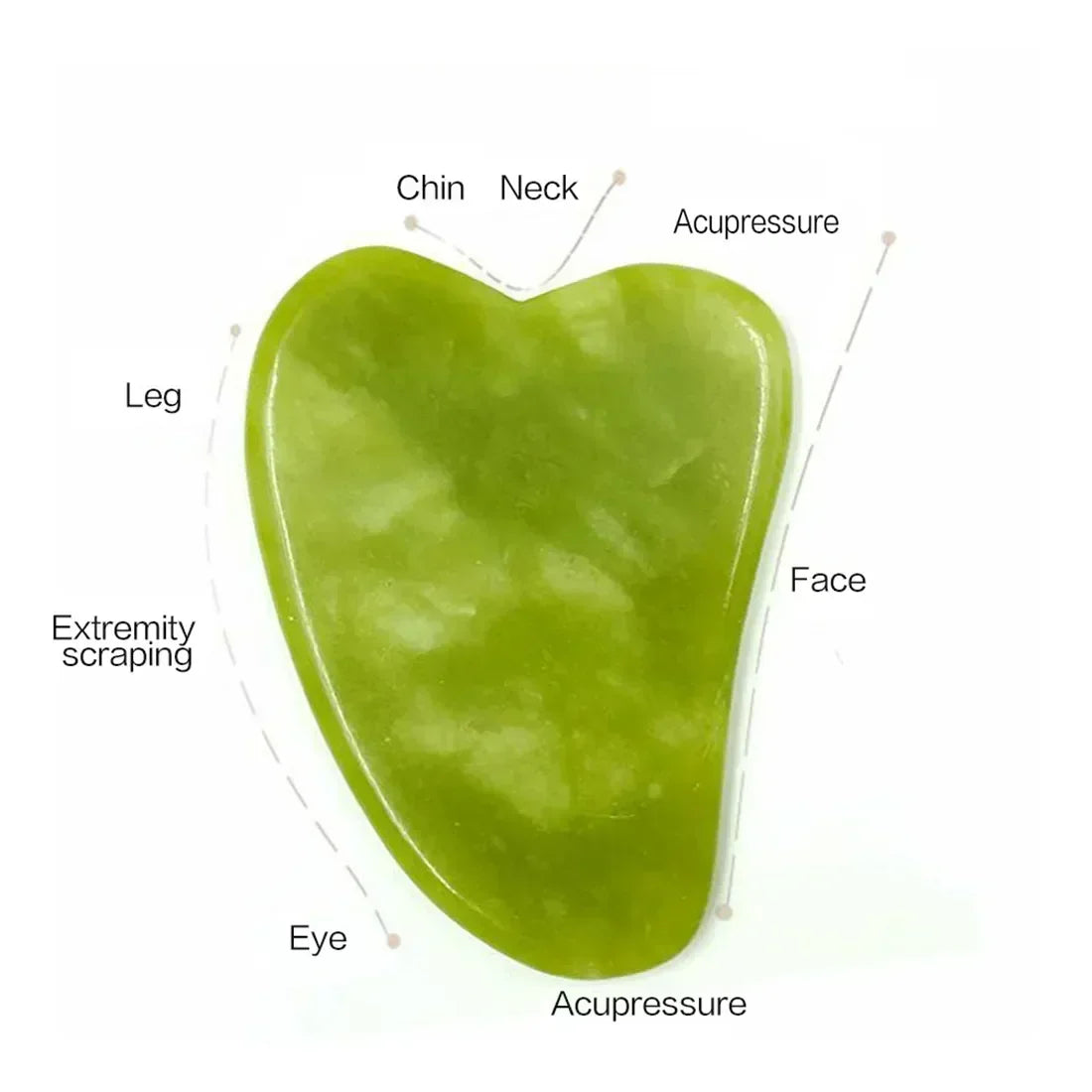 Rodillo Facial de Jade Natural con Gua Sha | Masajeador Facial para Skincare