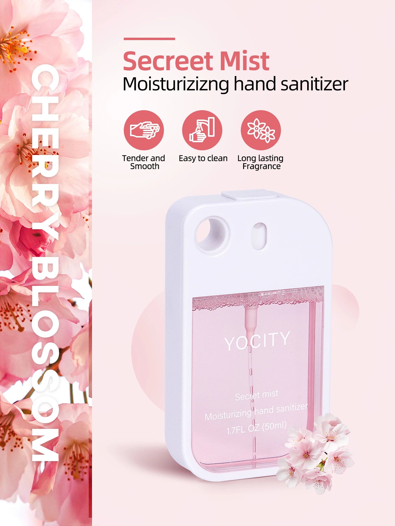 Mini Spray Aromático Desinfectante Portátil para Manos y Ambiente (50 ml)