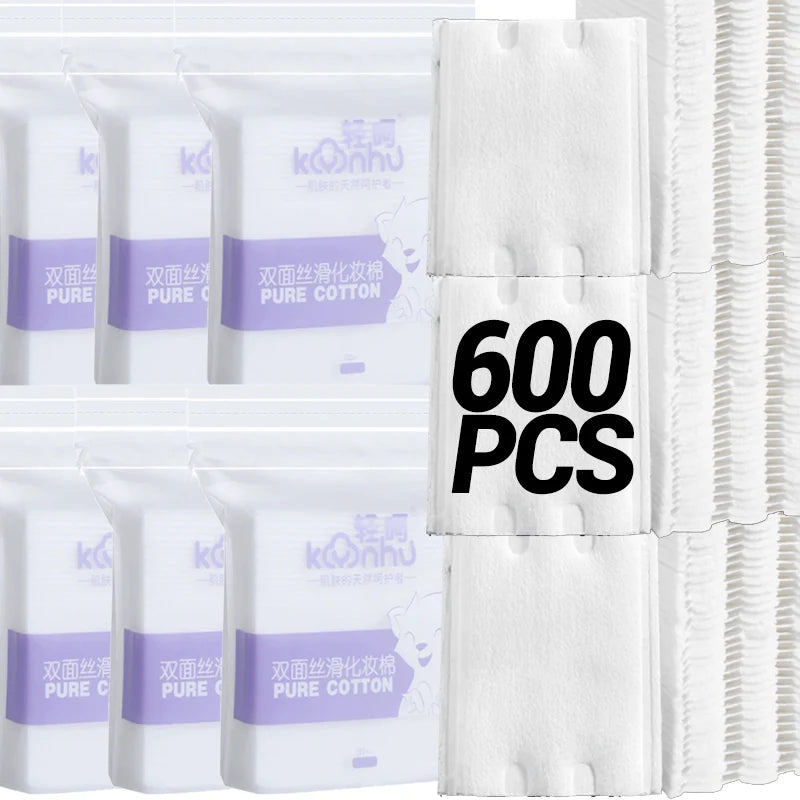 Pads Desmaquillantes de Algodón 100% Natural para Limpieza Facial Discos de Algodón para Cara y Ojos