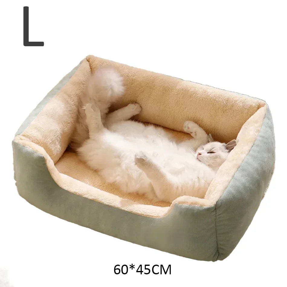 Cama Suave para Perros y Gatos con Bordes Elevados – Cama Acolchada para Mascotas