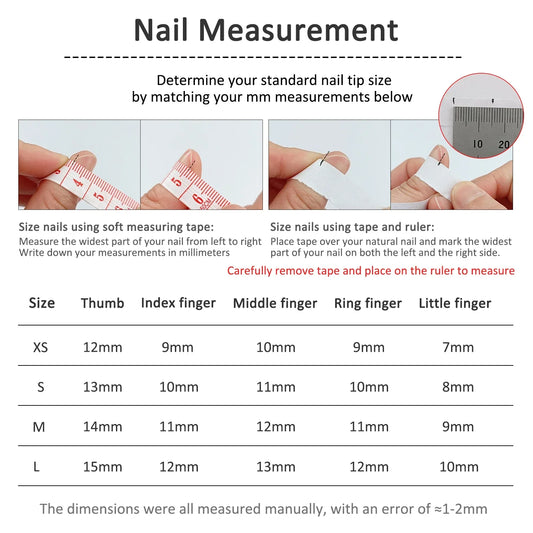Uñas Postizas con Adhesivos | Set de Press On Nails para Nail Art