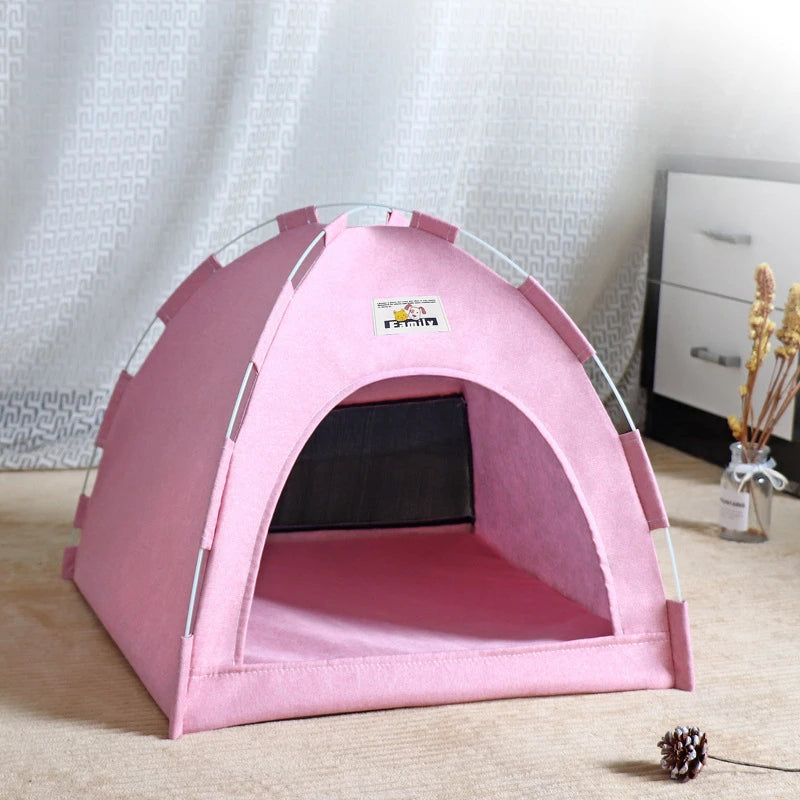 Casa Cueva para Gatos y Perros Pequeños – Cama para Mascotas Plegable y Portátil
