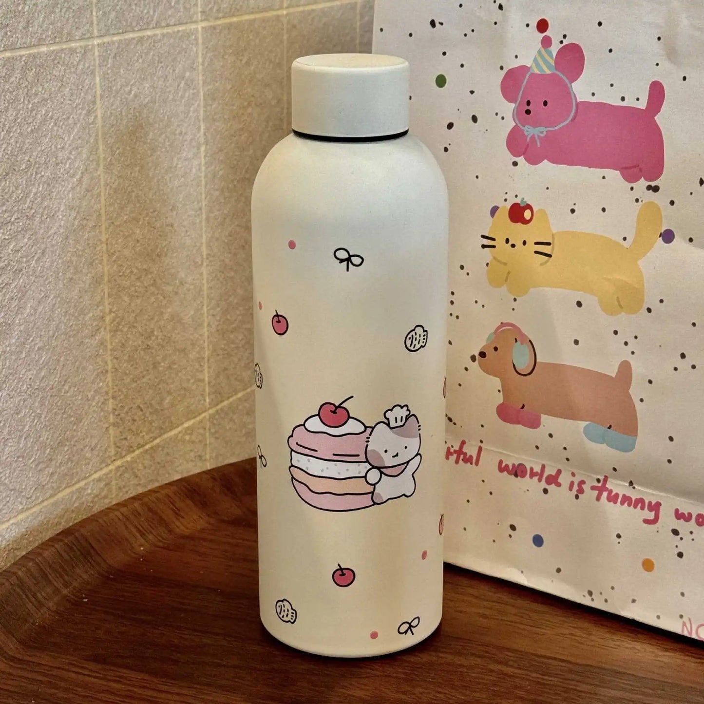 Termo de Acero Inoxidable Estilo Americano 500ml - Botella Térmica