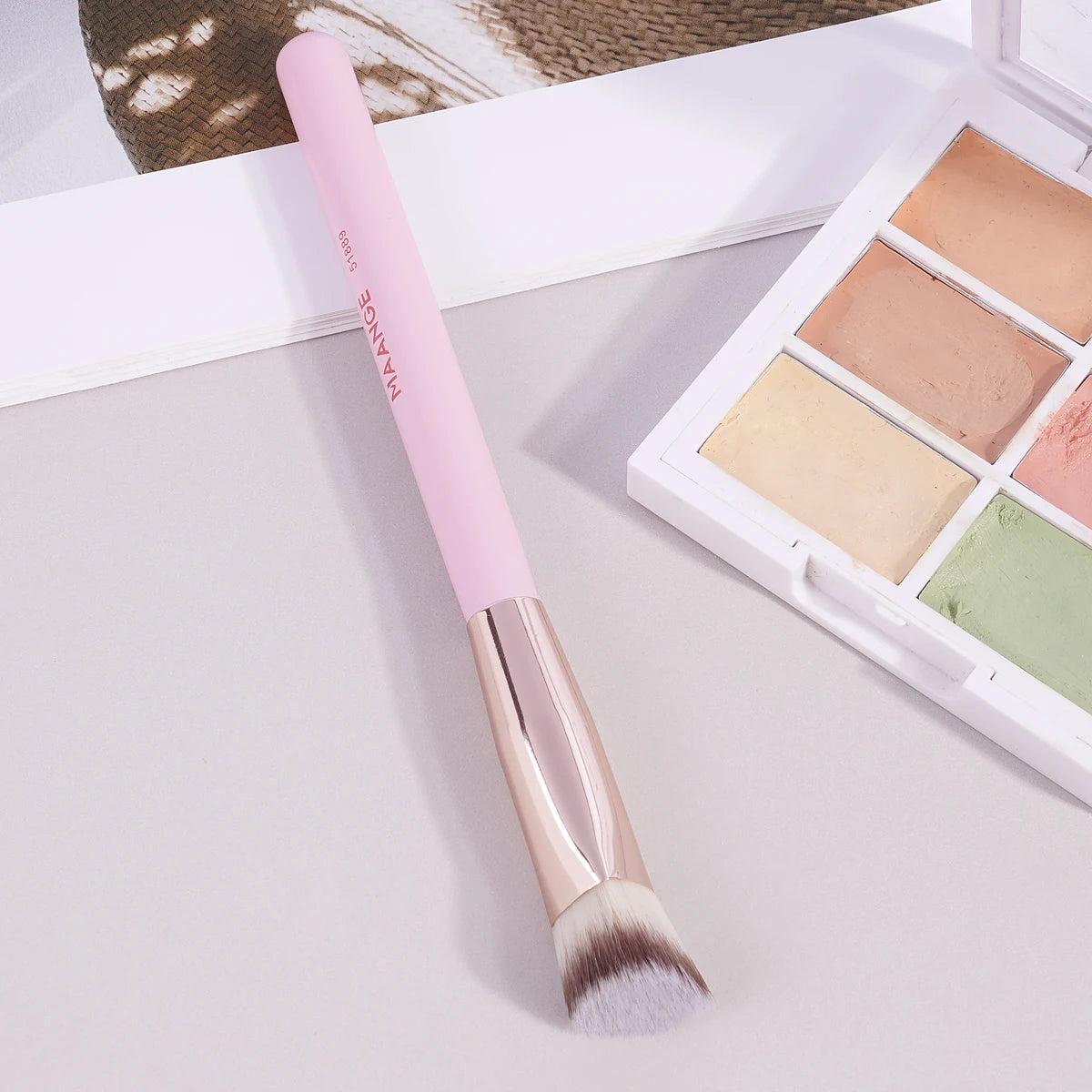 Set de Brochas Multifuncionales – Base, Contorno e Iluminador, Base Líquida y Crema