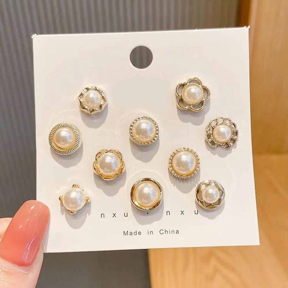 10pcs Collar Needle Buckle - Broches Magnéticos para Camisas sin Perforación