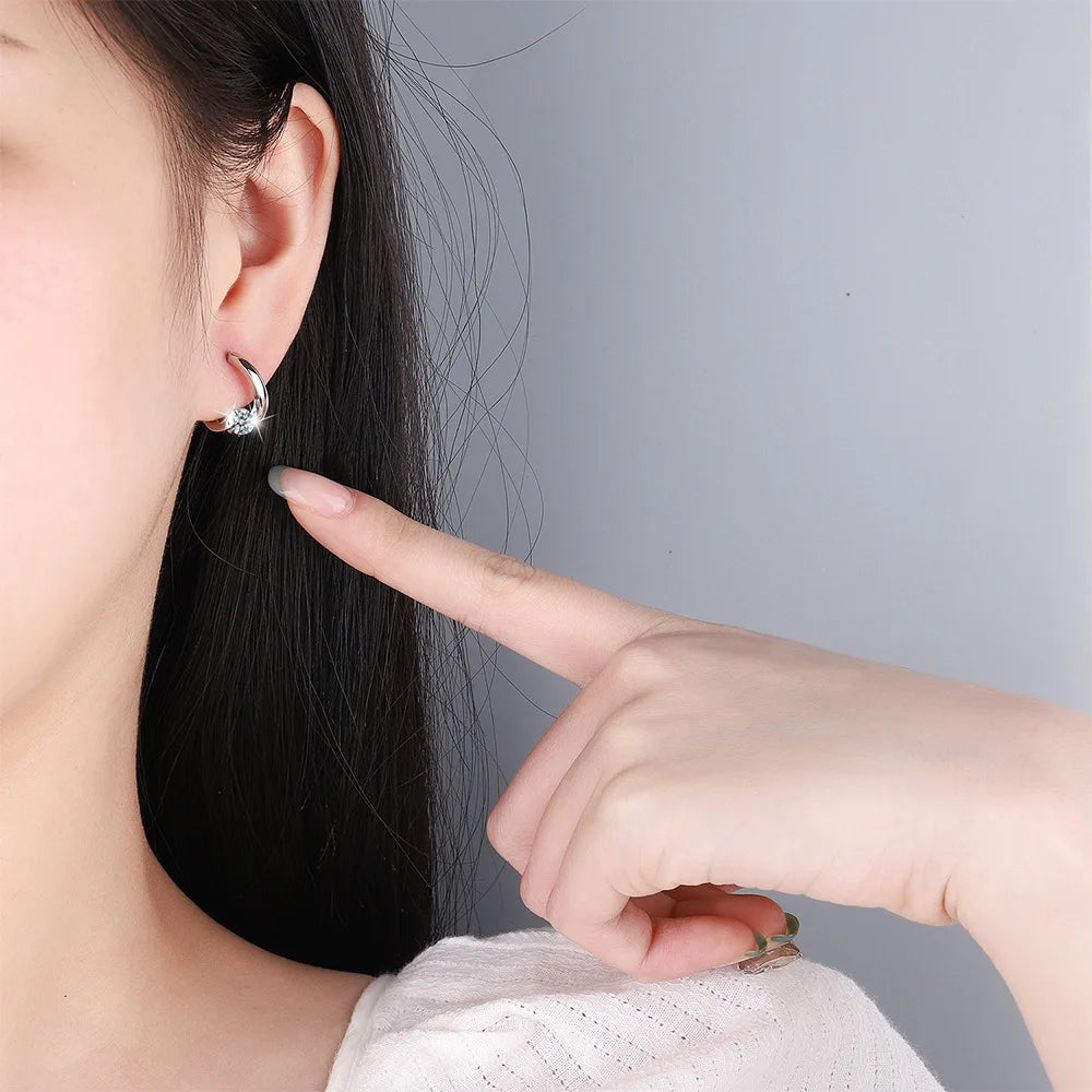 Aretes de Plata con Cristal – Diseño Elegante
