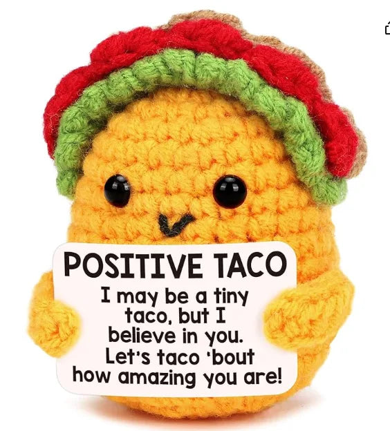 Adorno de Vaca Tejida a Mano - Regalo de Energía Positiva y Motivación