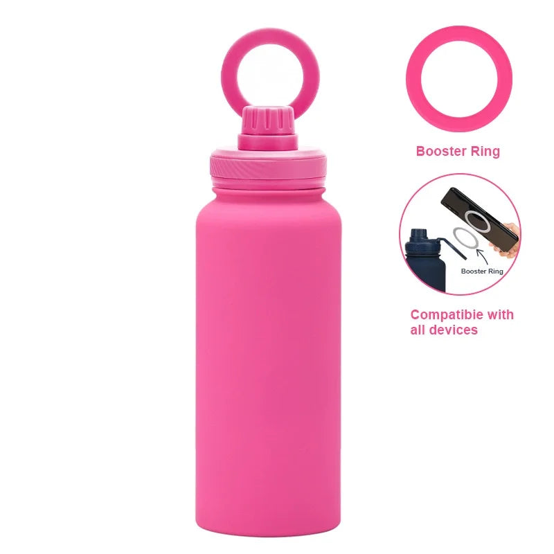 Botella Térmica con Soporte Magnético para Celular (1000 ml)