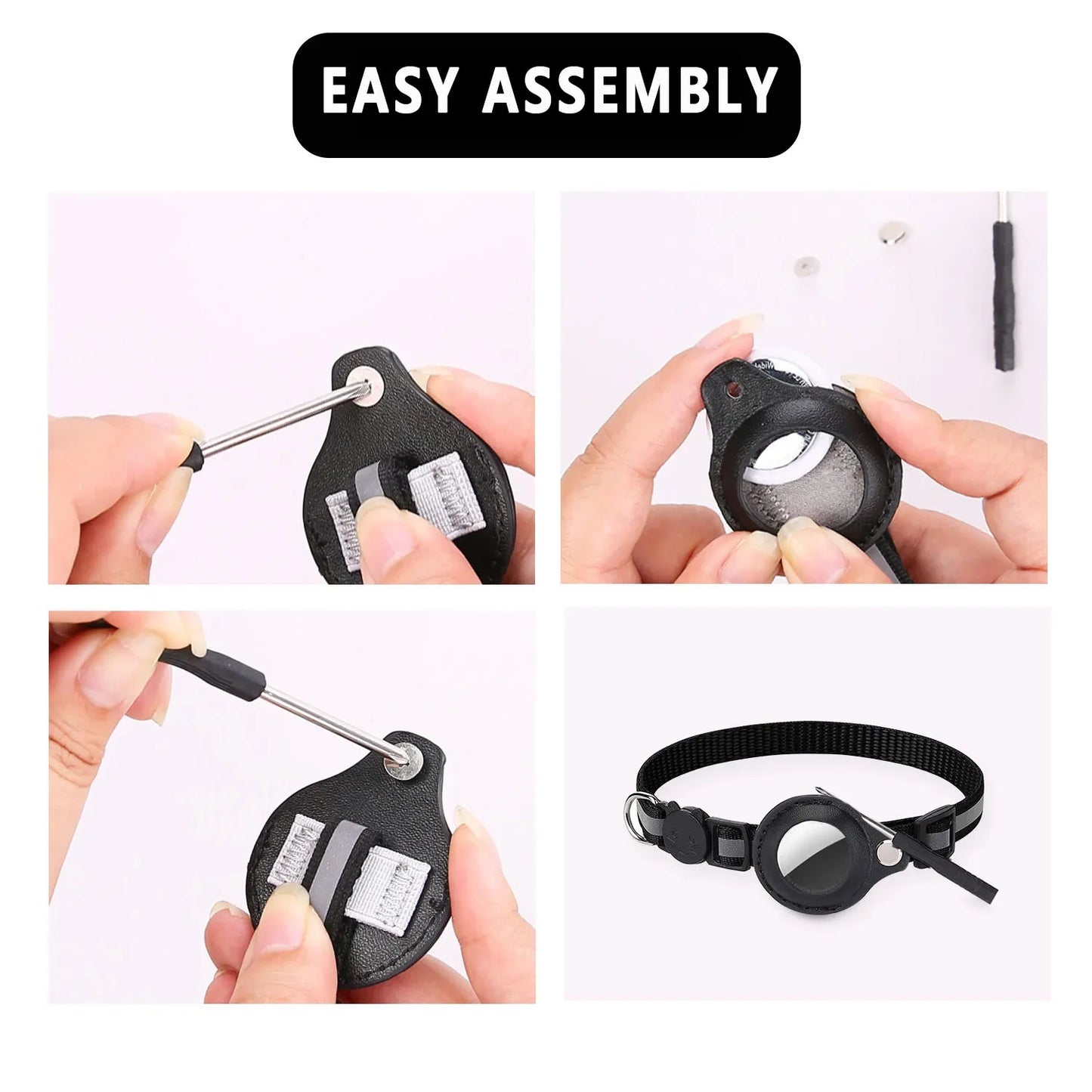 Collar para Gato con Soporte para AirTag – Ajustable, Reflectante y con Campana