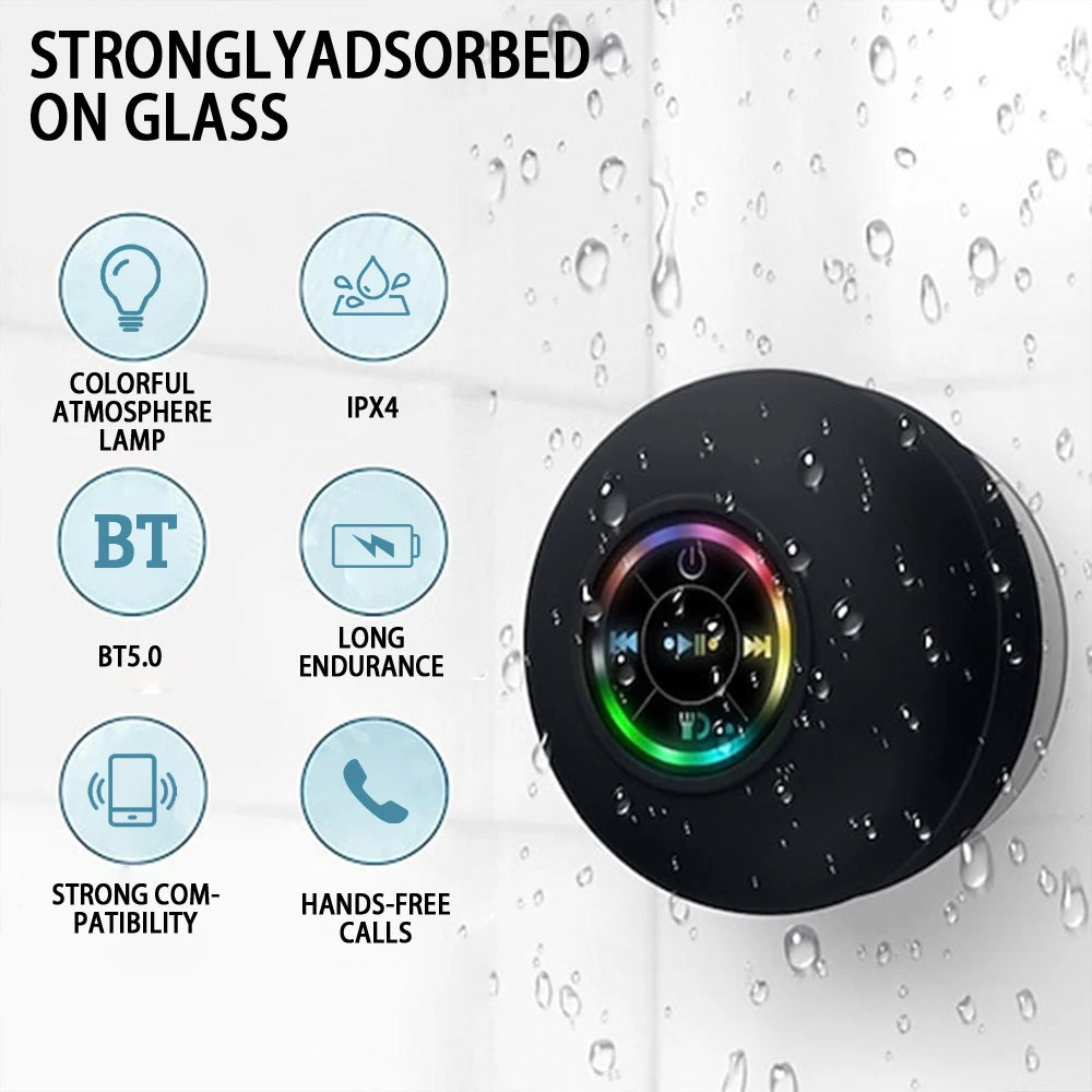 Mini Bocina Inalámbrica para Ducha - Estéreo con Bluetooth 5.0