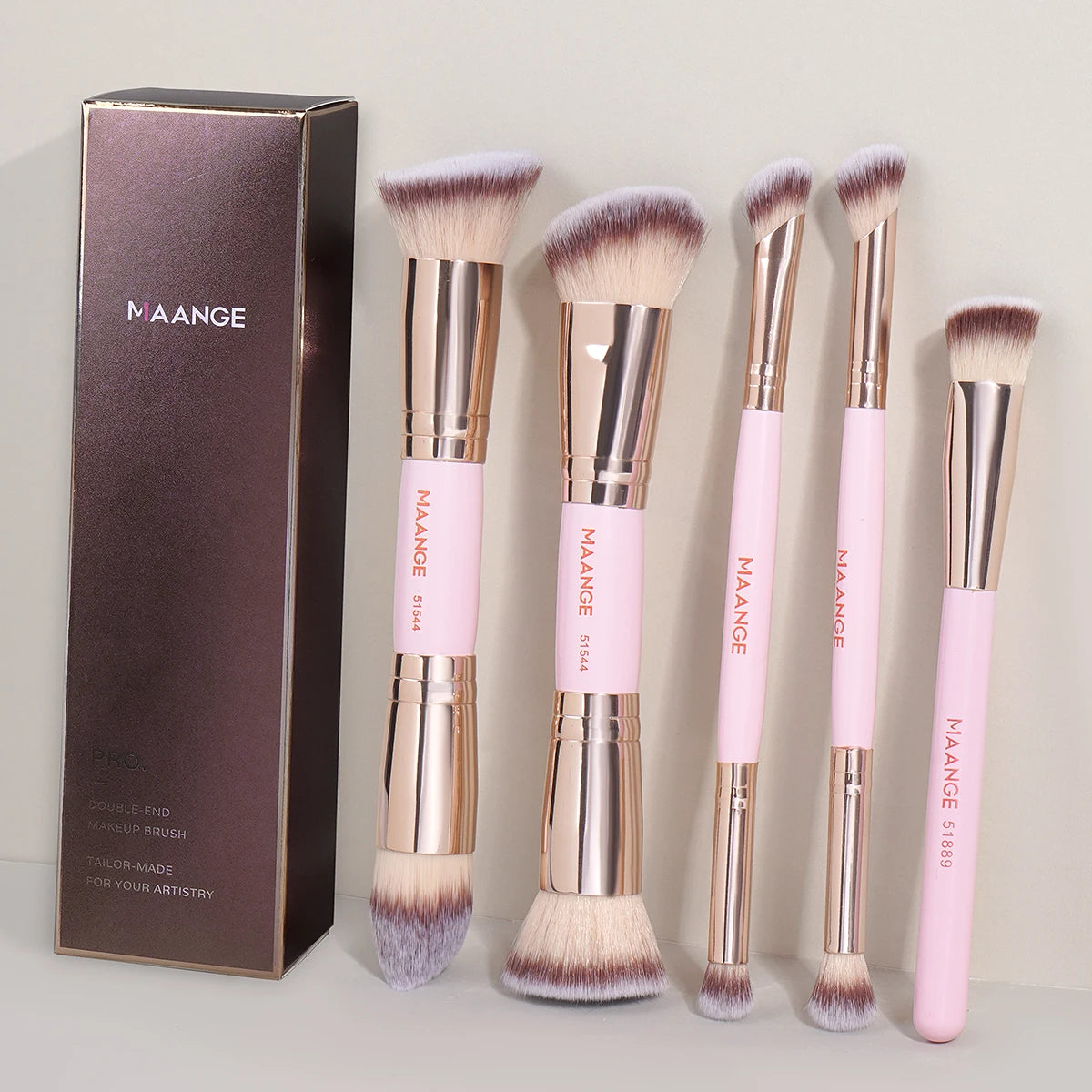 Set de Brochas Multifuncionales – Base, Contorno e Iluminador, Base Líquida y Crema