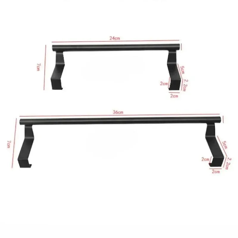 Toallero Colgante para Puerta o Gabinete de Cocina | Barra de Acero Inoxidable sin Instalación
