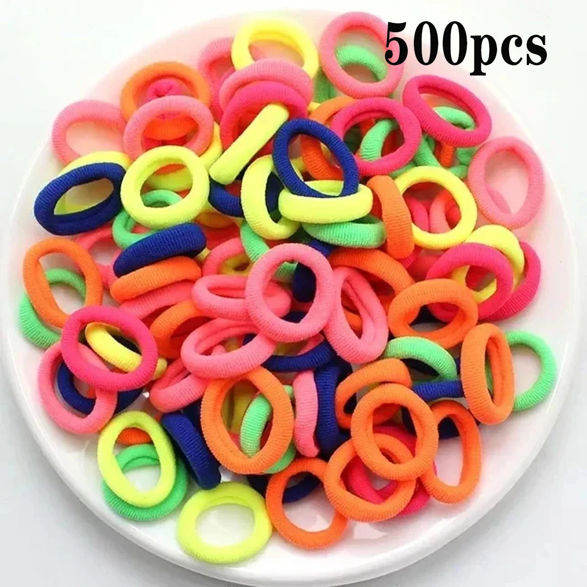 200 Piezas de Ligas de Cabello de Nylon - Coletas Elásticas Coloridas
