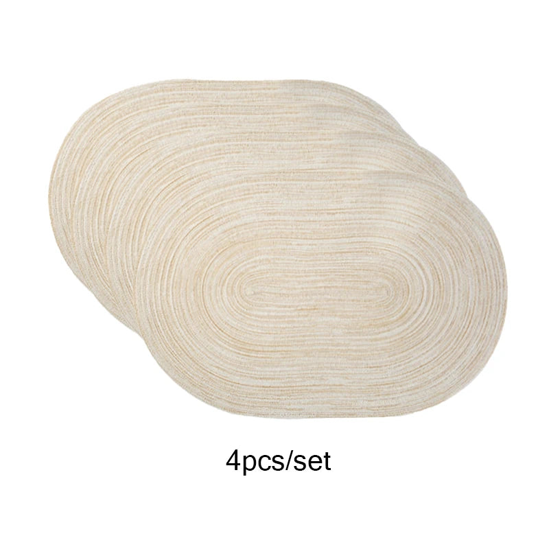 Set de Manteles Individuales Ovalados – Estilo Minimalista