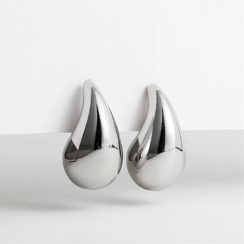 Aretes Colgantes Gruesos – Acero Inoxidable, Diseño Chunky