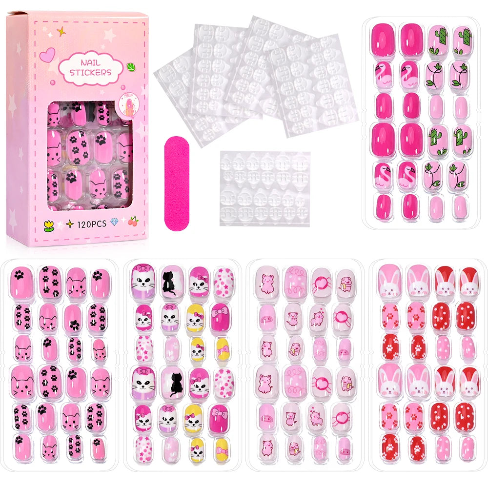 Set de Uñas Postizas Kawaii para Niñas