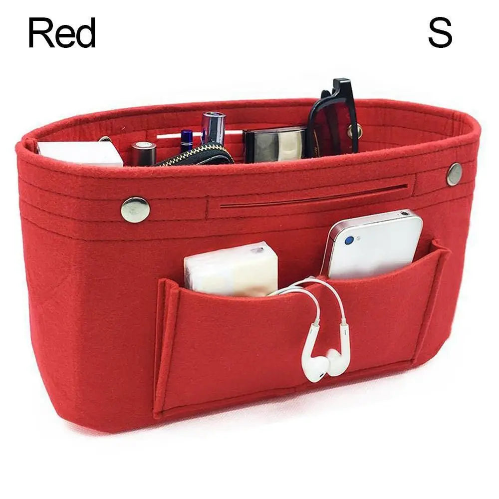 Bolsa Organizadora para Bolso con Bolsillos de Fieltro con Compartimentos