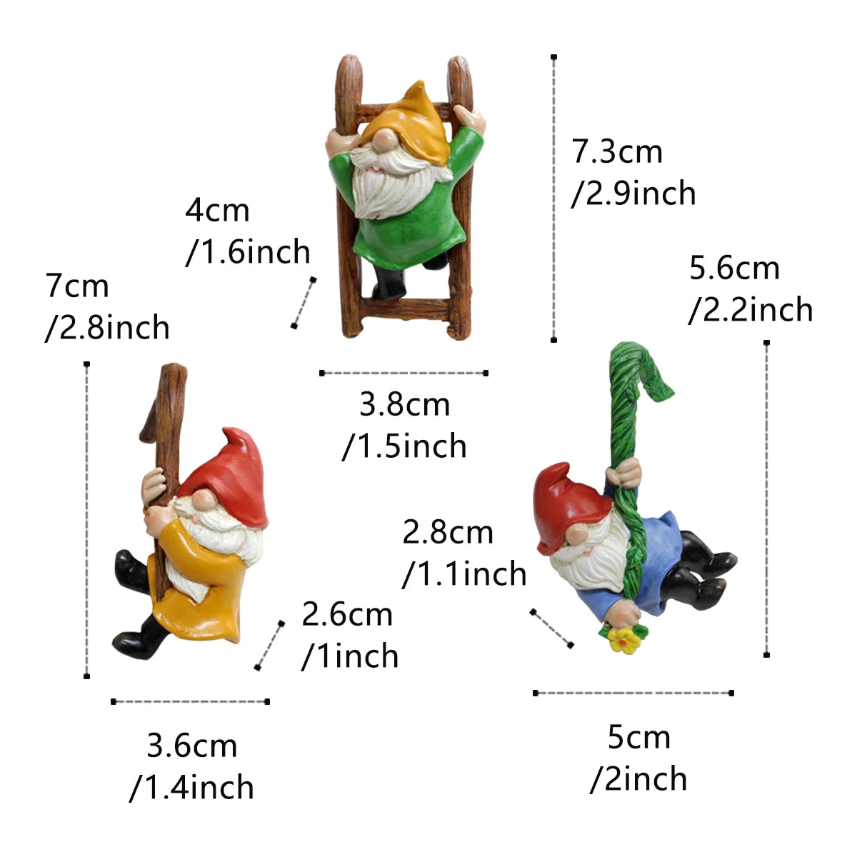 Mini Gnomos Decorativos para Macetas