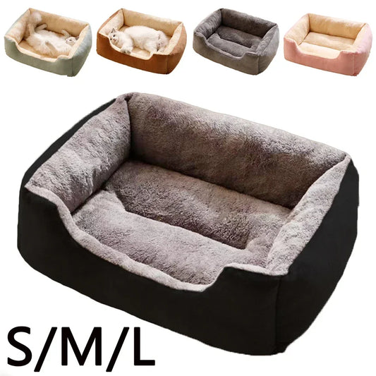 Cama Suave para Perros y Gatos con Bordes Elevados – Cama Acolchada para Mascotas