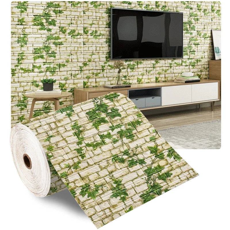 Papel Tapiz Adhesivo 3D Tipo Ladrillo