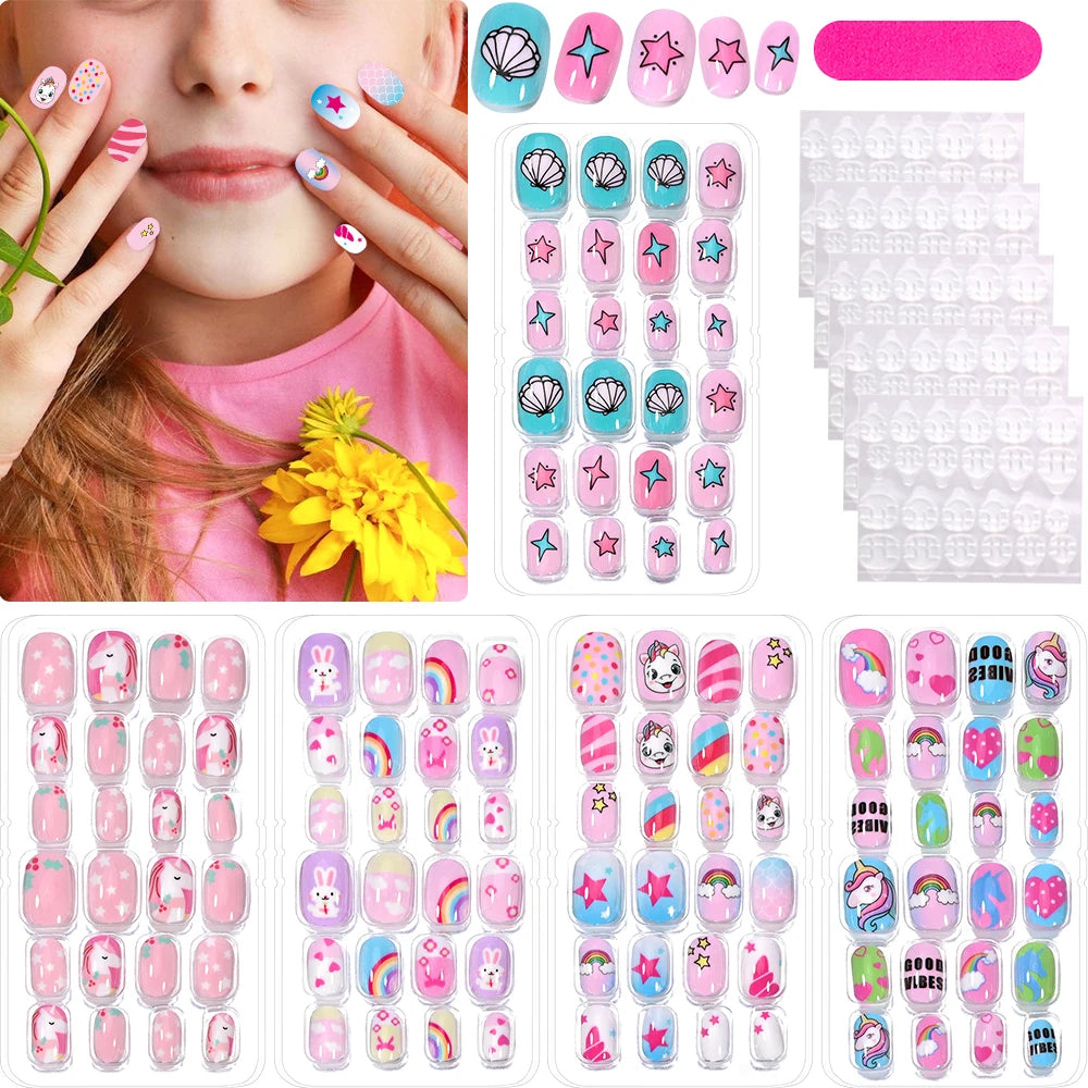 Set de Uñas Postizas Kawaii para Niñas