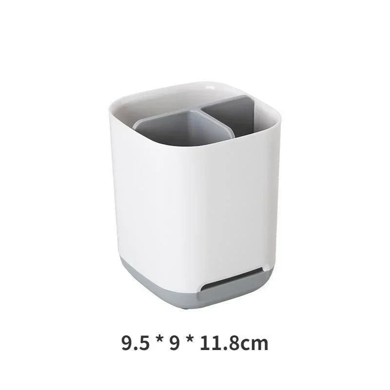 Organizador de Baño para Cepillos y Pasta Dental | Soporte con Orificio de Drenaje