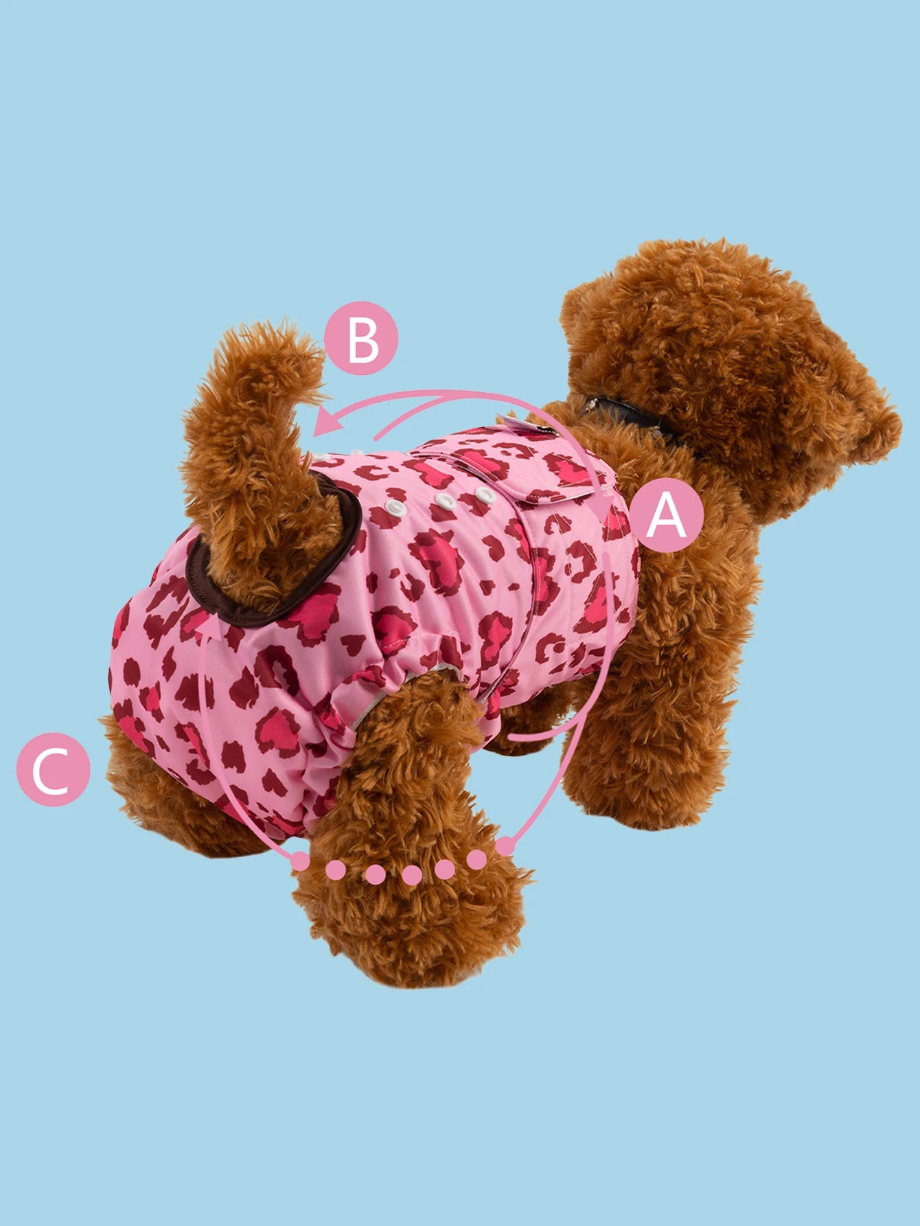 Pañal Reutilizable para Perros Hembra Ajustable e Impermeable