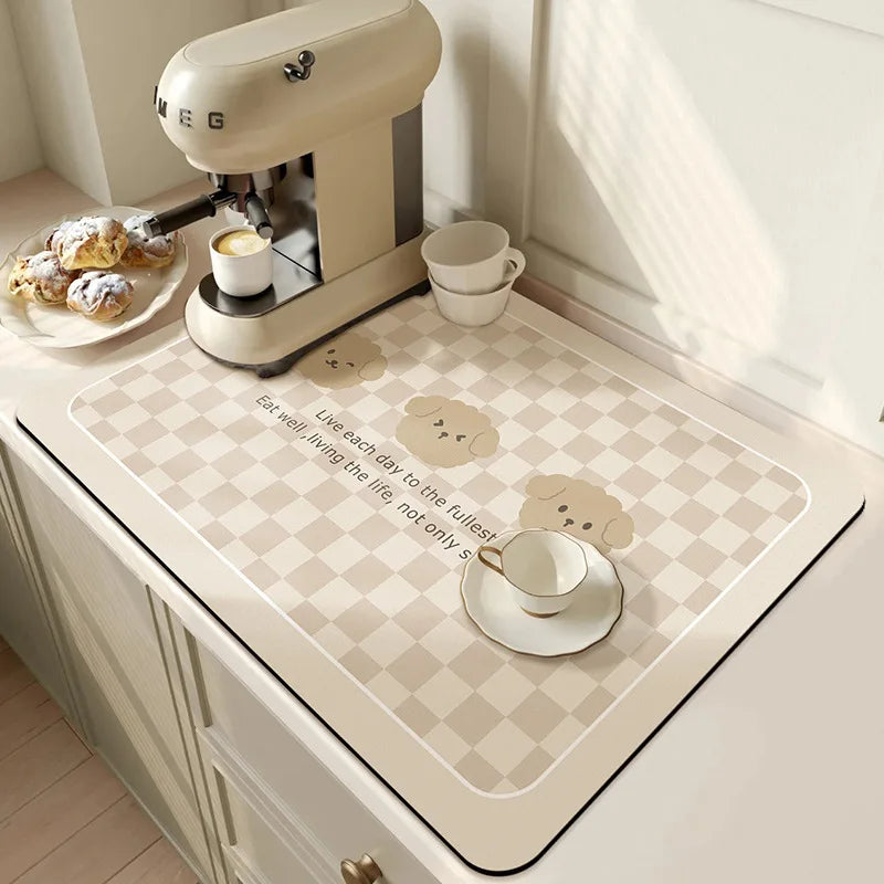 Alfombrilla de Secado Rápido para Baño y Cocina - Base de Goma Antideslizante