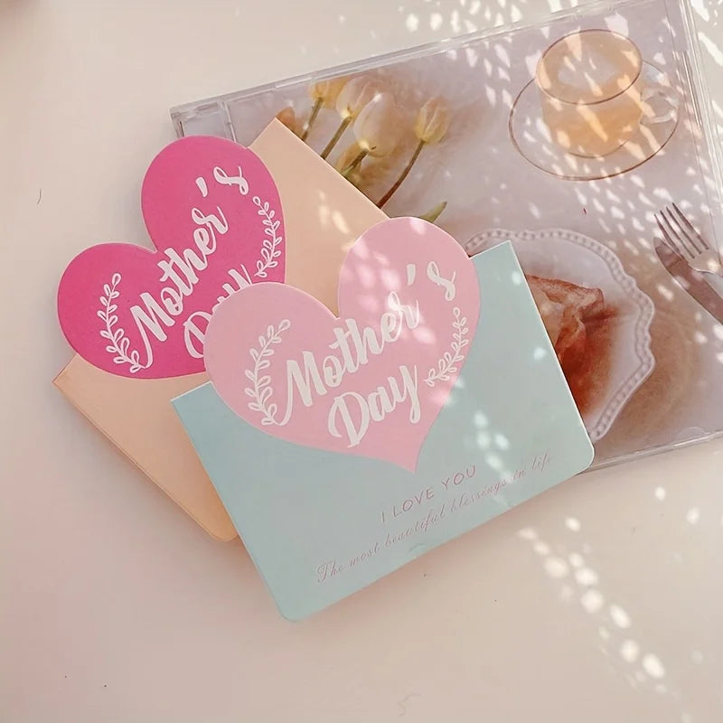 Tarjetas de Mensaje para Regalos - Pack de 10 Corazones para Escribir