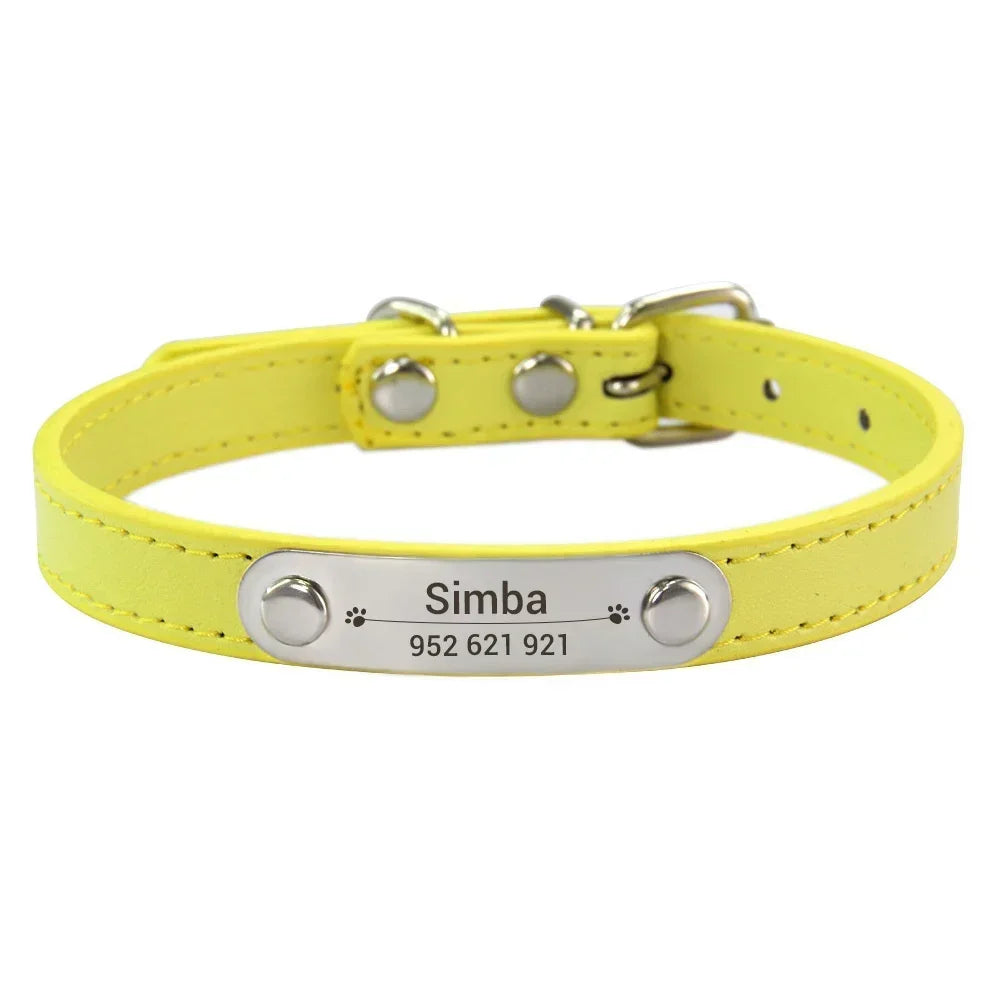 Collar Personalizado para Perro con Placa Grabada