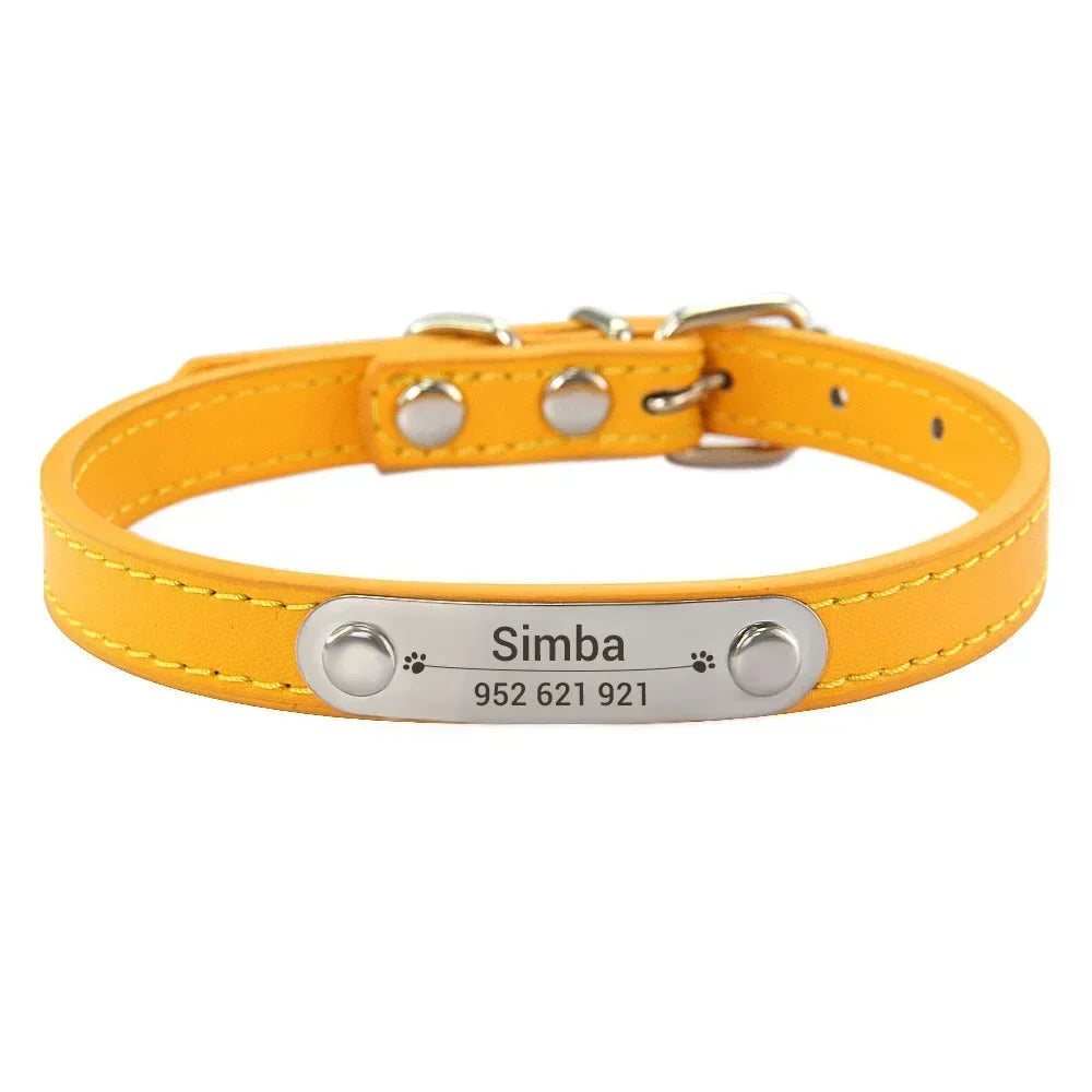Collar Personalizado para Perro con Placa Grabada