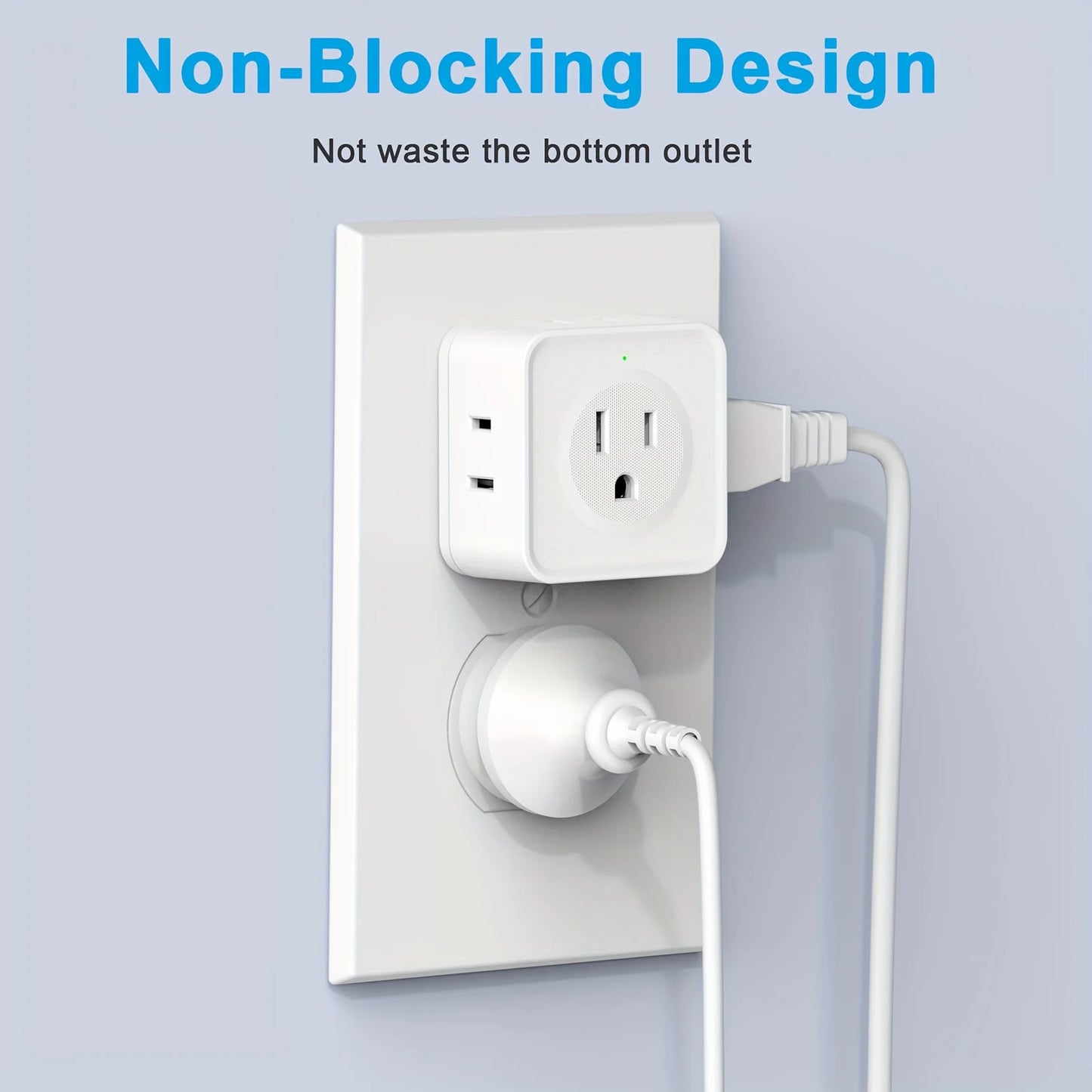 Adaptador de Enchufe Múltiple 5 Vías - Expansor de Pared para Viajes y Hogar