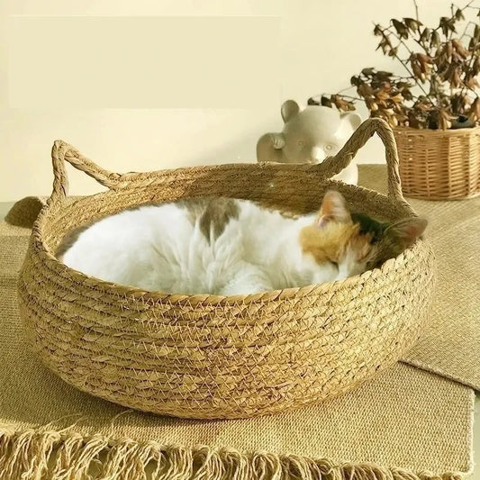 Cama Tejida para Gato con Cojín