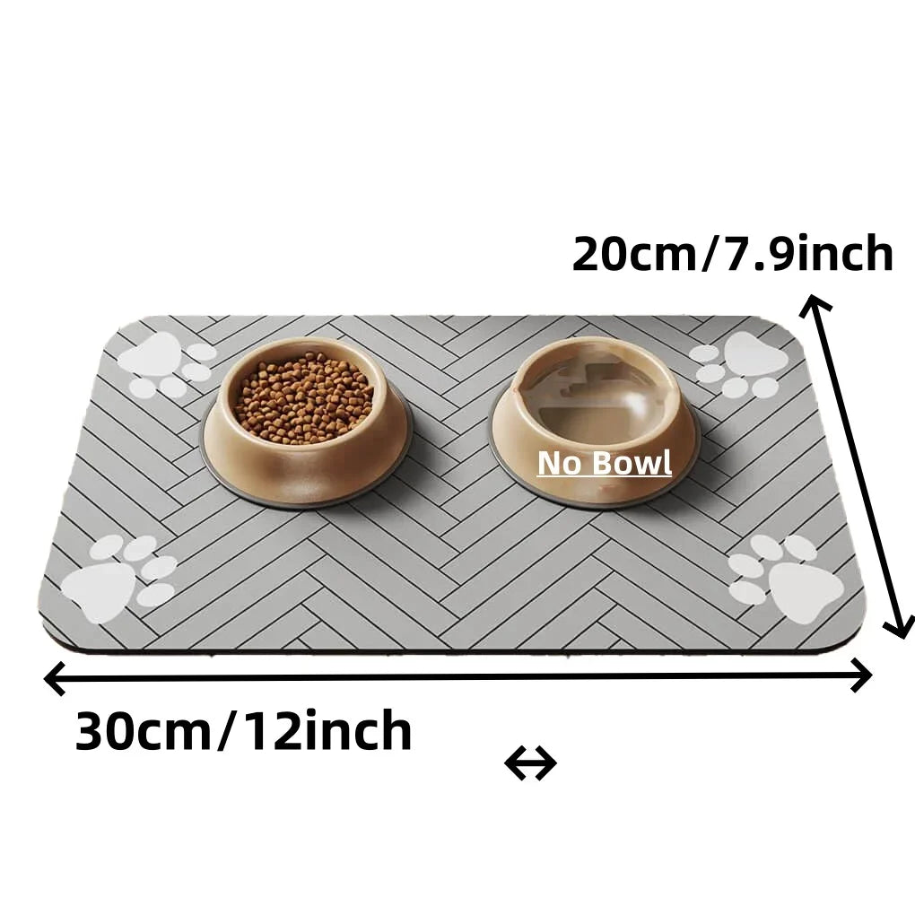 Tapete Absorbente para Comida de Mascotas Impermeable y Antideslizante