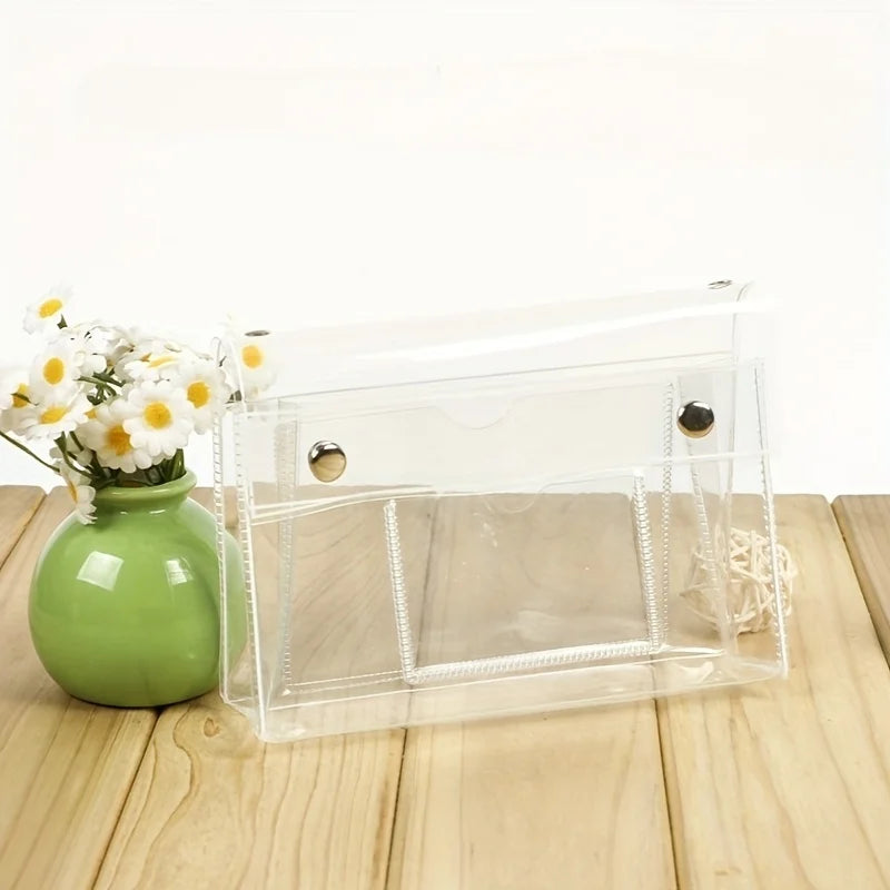 Bolsa Multiusos Transparente – Estuche Escolar y de Viaje, Organizador Portátil