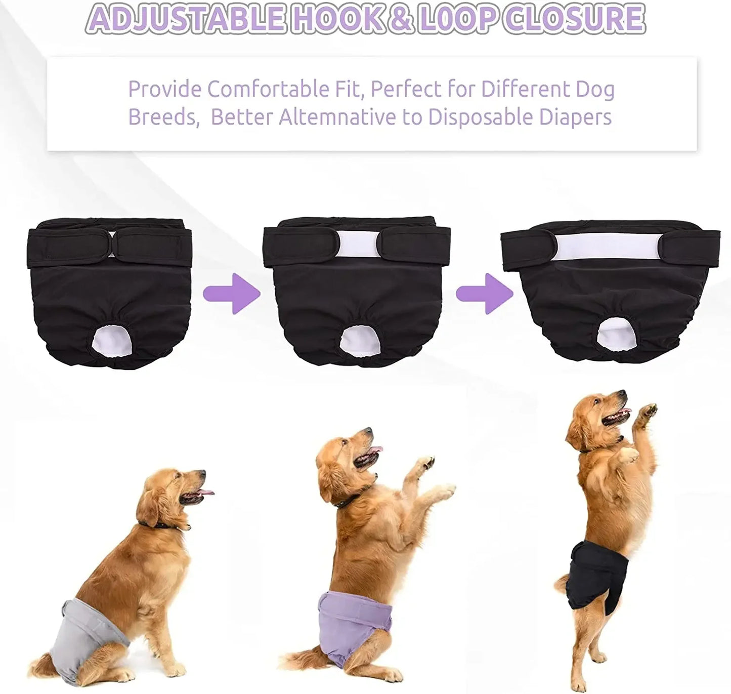 Pañal Reutilizable para Perros Hembras