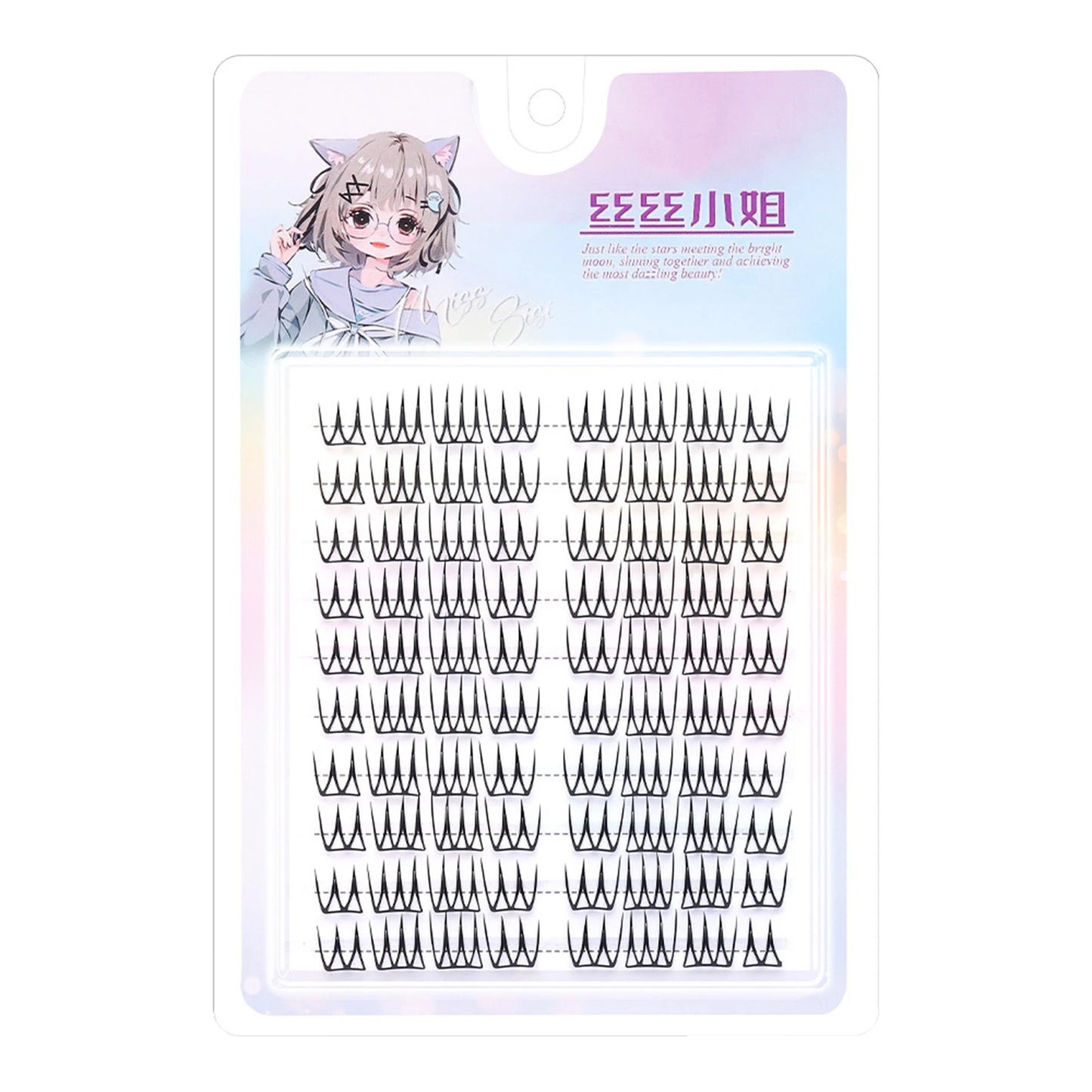 Pestañas Individuales Anime – Banda Fina Ligera, Efecto 3D Natural