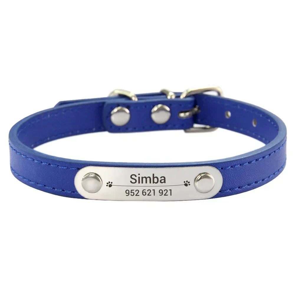 Collar Personalizado para Perro con Placa Grabada