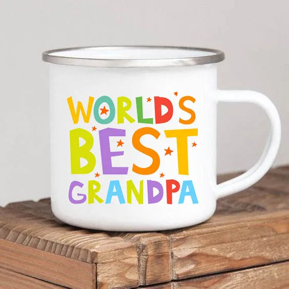 Regalo para la Mejor Abuela del Mundo - Taza de Peltre Blanca 8cm