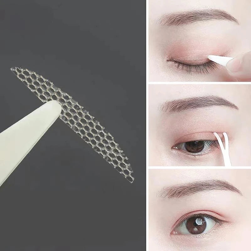 Adhesivos para Crear Doble Pliegue en Párpados – Acabado Natural, Efecto Ojos Más Grandes al Instante